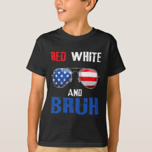 Camiseta Red White E Bruh 4 De Julho Meninos Patrióticos
