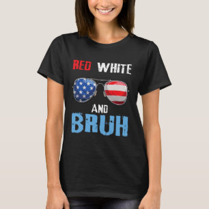 Camiseta Red White E Bruh 4 De Julho Meninos Patrióticos