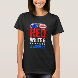 Camiseta Red White Legendary 4 de julho American Flag