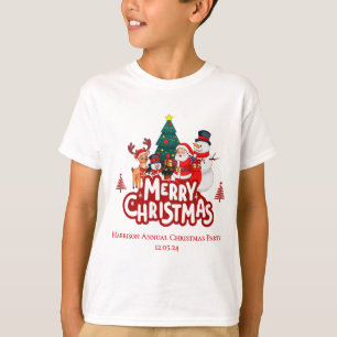 Camiseta Red & White Simple Feliz Natal