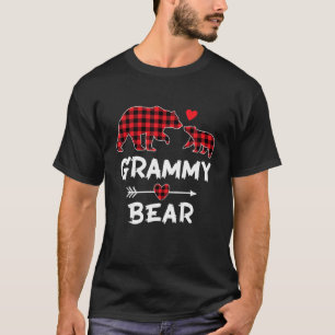 Camiseta Red Xadrez Bear Xmas Engraçado Família Natal