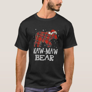Camiseta Red Xadrez Maw Bear Buffalo Família Pajama Chris