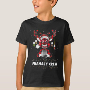 Camiseta Red Xadrez Reindeer Pharmacy Crew Natal