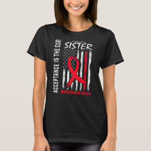 Camiseta Redação de Aceitação em vez de Vestir Vermelho em