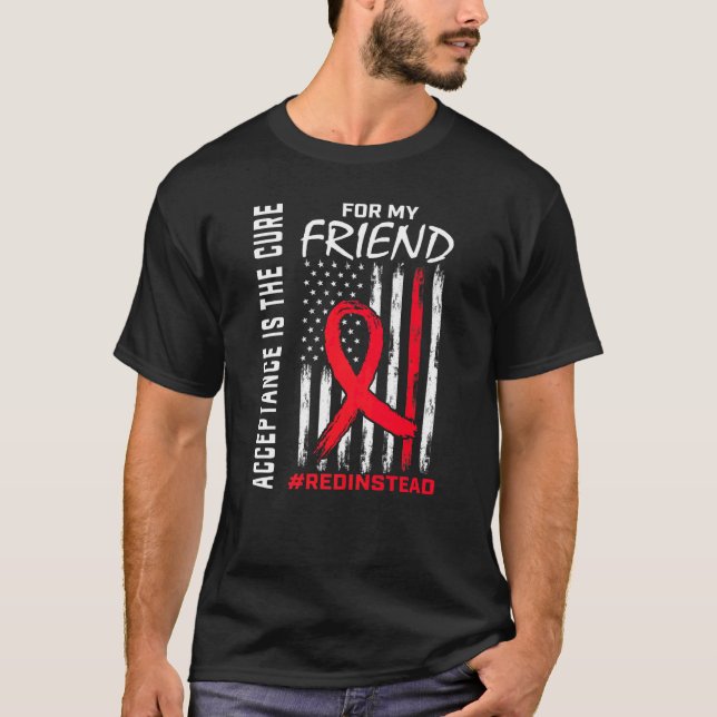 Camiseta Redação de Aceitação, Visto Vermelho Em Vez De Aut (Frente)