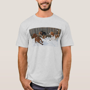 Camiseta Redbone Coonhound, Beagle e Basset Hound Winter
