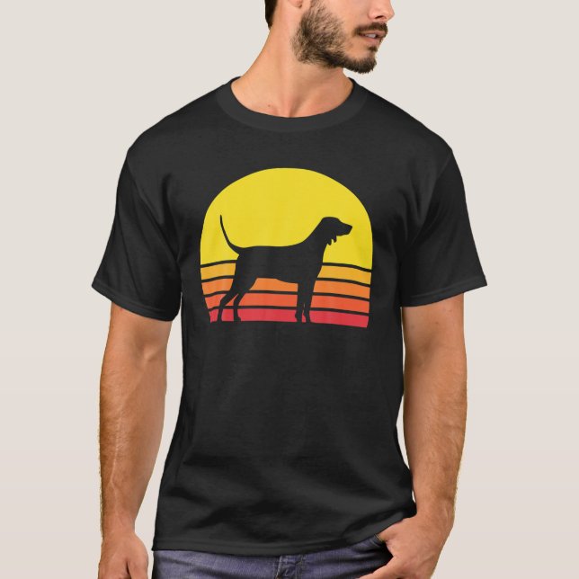 Camiseta Redbone Coonhound Dog Silhouette (Frente)