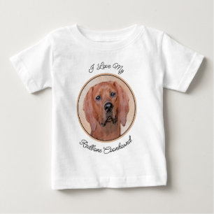 Camiseta Redbone Coonhound Painting - Arte De Cachorro Orig