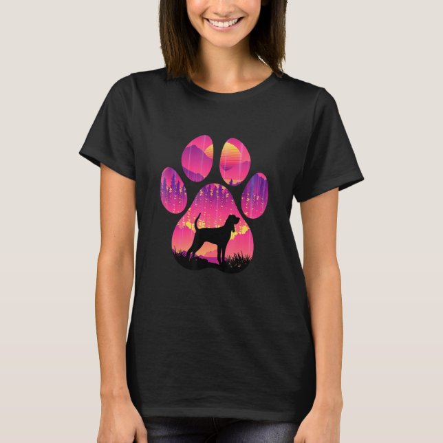 Camiseta Redbone Coonhound Paw Mom Dad Dog  Women Men (Frente)