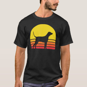 Camiseta Redbone Coonhound Silhout Vintage Retro