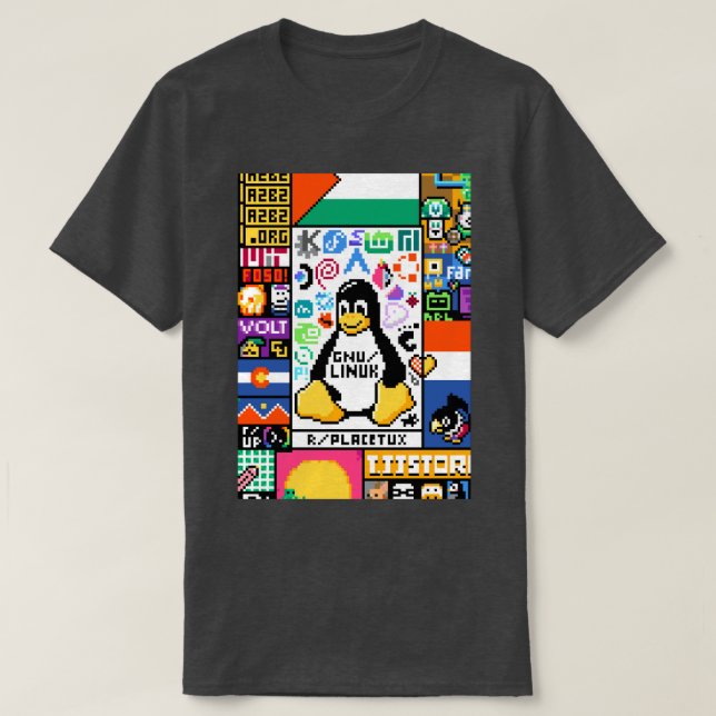 Camiseta Reddit substitua PixelLinux (Frente do Design)