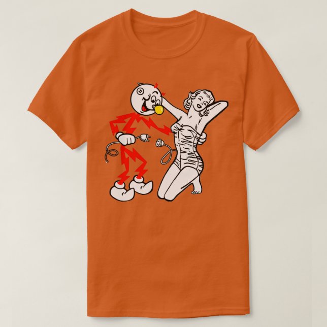 Camiseta Reddy Kilowatt vai te chocar (Frente do Design)