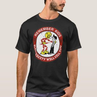 Camiseta Reddy Kilowatts Warning, Electricity Will Kill You