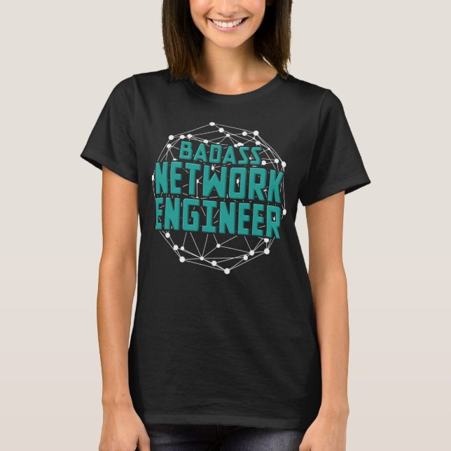 Camiseta Rede Badass Engenheiro Engraçada IT Tech Computer  (Frente)