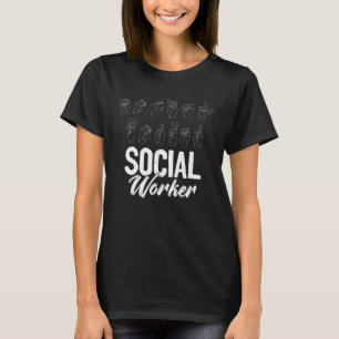 Camiseta Rede Social de Trabalho ASL Idioma Melanina