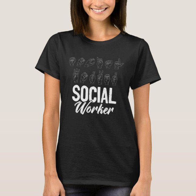 Camiseta Rede Social de Trabalho ASL Idioma Melanina (Frente)