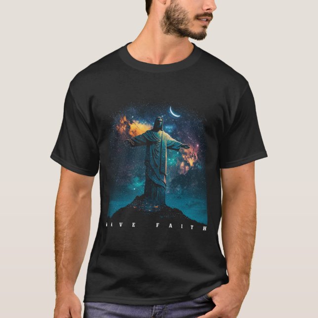 Camiseta Redeemer Cristo, Fé, Rio de Janeiro Brasil (Frente)