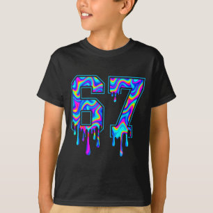 Camiseta Redemoinho Seis Sete Gotejamento 6 7 Meme Gíria Ge