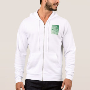 Camiseta Redemoinhos Florais Verdes e Flores Brancas