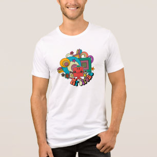 Camiseta Redemoinhos psicadélicos, estrelas, & flores do