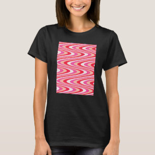 Camiseta Redemoinhos Rosa E Vermelho Estéticos Rosas Paste