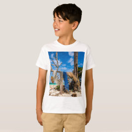 Camiseta Redes de pesca que secam na praia