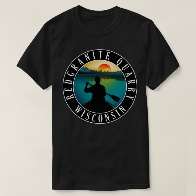 Camiseta Redgranite Quarry Wisconsin Canoagem (Frente do Design)