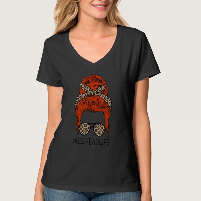 Camiseta Redhead Life Red Hair Ginger Redhead (Frente)