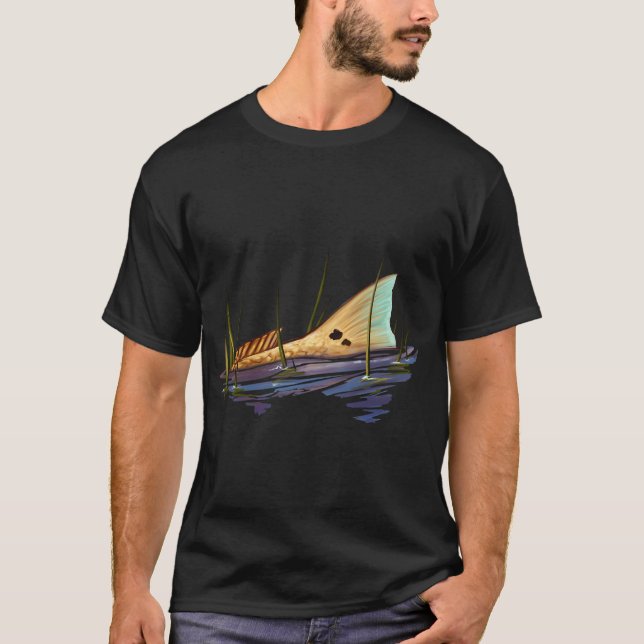 Camiseta Redi-fish de Cauda na Grama (Frente)