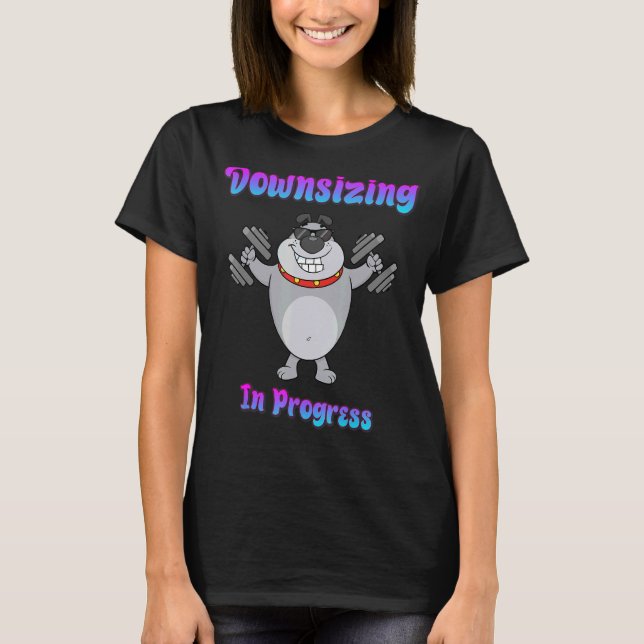 Camiseta Redimensionamento Em Curso De Humor De Workout De  (Frente)