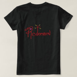 Camiseta ‘Redimido’ Texto Desenhado à Mão Cruzes C