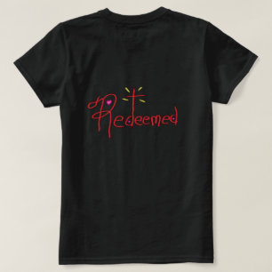 Camiseta ‘Redimido’ Texto Desenhado à Mão Cruzes C