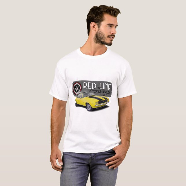 Camiseta Redline a garagem Camaro (Frente Completa)