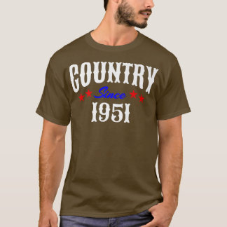 Camiseta Redneck 71 Year Old Nascer em 1951 Country Music 7