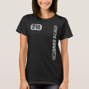 Camiseta Redondo Beach California 310 Area Code Vintage Ret
