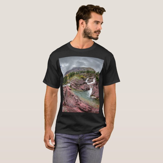 Camiseta Redrock Falls - Parque Nacional Glacier (Frente Completa)