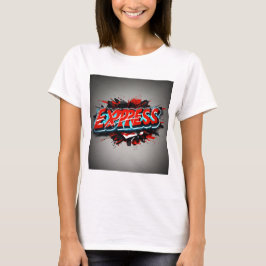 Camiseta Reds Expressivos: Design do Word 'Express'"