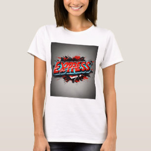 Camiseta Reds Expressivos: Design do Word 'Express'"