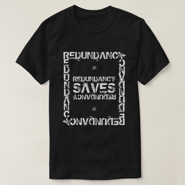 Camiseta Redundancy nerd piada v2 (Frente do Design)