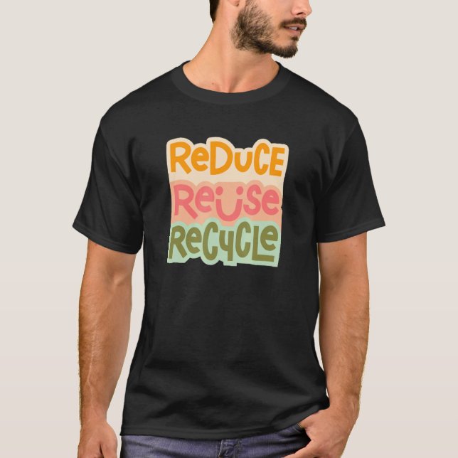 Camiseta Reduza a Ch Climática de Reutilização e Reciclar A (Frente)