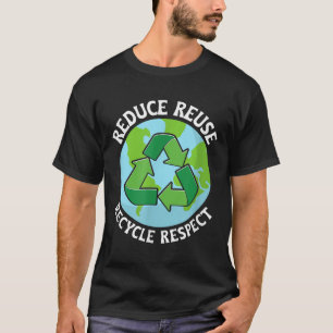 Camiseta Reduza a proteção ambiental do Reciclar para reuti