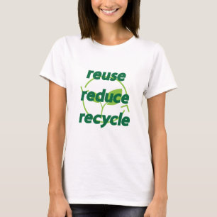 Camiseta Reduzir a reutilização do reciclar