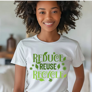 Camiseta Reduzir a reutilização do reciclar