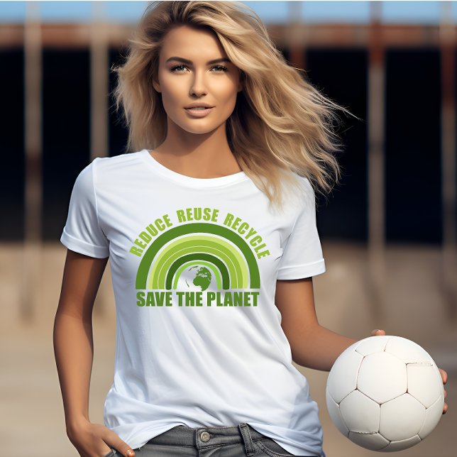 Camiseta Reduzir a reutilização do reciclar (Criador carregado)
