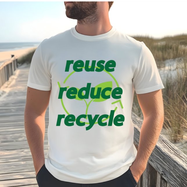 Camiseta Reduzir a reutilização do reciclar (Criador carregado)