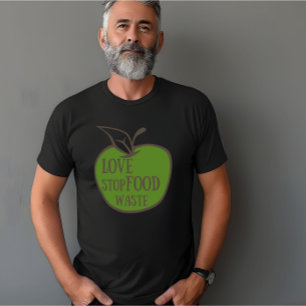 Camiseta reduzir o desperdício de comidas