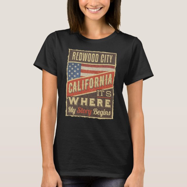 Camiseta Redwood City California (Frente)
