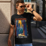 Camiseta Redwood National Park California Retro Distorcido<br><div class="desc">Trabalho de arte de vetor de Sequoia. O parque protege grandes pradarias,  carvalhos,  rios selvagens e 40 milhas de costa robusta.</div>