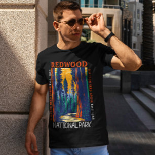 Camiseta Redwood National Park California Retro Distorcido