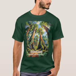 Camiseta Redwoods National Park California Van Gogh Custom